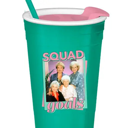 The Golden Girls Carnival Cup with Lid and Straw 24 Ounces