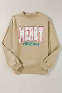 MERRY CHRISTMAS Round Neck Long Sleeve Sweatshirt