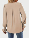 V-Neck Flounce Sleeve Top