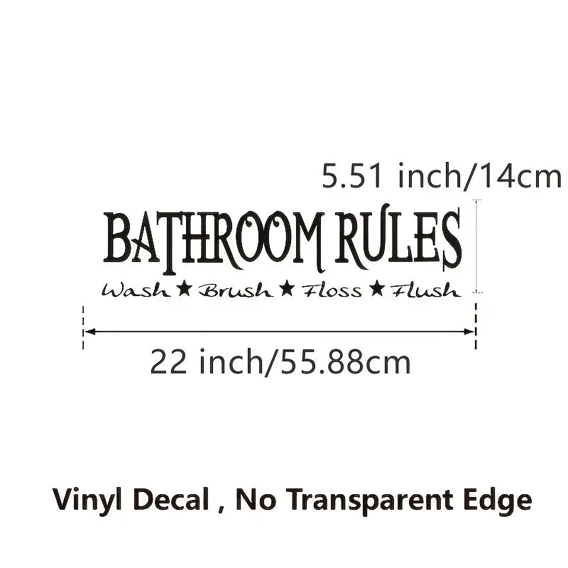 Bathroom Rules Vinyl Decal