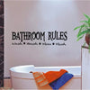 Bathroom Rules Vinyl Decal